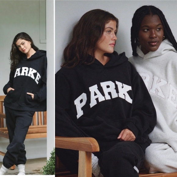 Parke Tops - Parke Varsity Black Sweatshirt Hoodie Size L/Xl